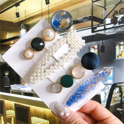 23 de stiluri accesorii de păr femei acrilic Planet Starfish Barrette Set cleme de păr coreeane perle agrafe femei bijuterii 2020