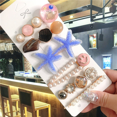 23 de stiluri accesorii de păr femei acrilic Planet Starfish Barrette Set cleme de păr coreeane perle agrafe femei bijuterii 2020