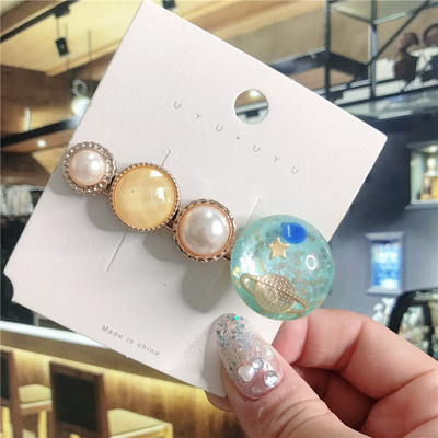 23 de stiluri accesorii de păr femei acrilic Planet Starfish Barrette Set cleme de păr coreeane perle agrafe femei bijuterii 2020
