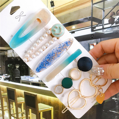 23 de stiluri accesorii de păr femei acrilic Planet Starfish Barrette Set cleme de păr coreeane perle agrafe femei bijuterii 2020