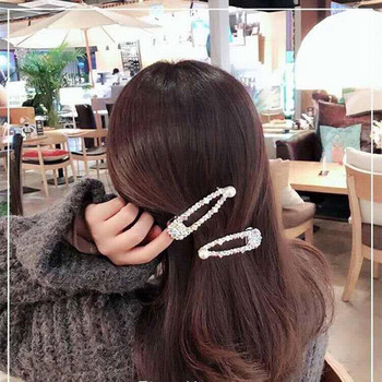 Big Full Crystal Hair Pins Clips for Women Head Κοσμήματα Κορεατικά χρυσά μαργαριτάρια φουρκέτες Αξεσουάρ για τα μαλλιά γάμου Δώρο