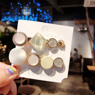 3 ks/sada módnych sponiek do vlasov pre ženy, vlasové doplnky, vintage akrylové flitrované BB sponky do vlasov, dievčenské imitácie perál, sponky do vlasov, šperky