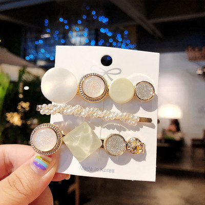 3 ks/sada módnych sponiek do vlasov pre ženy, vlasové doplnky, vintage akrylové flitrované BB sponky do vlasov, dievčenské imitácie perál, sponky do vlasov, šperky