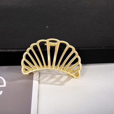 Agrafe punk cu gheare de păr din metal auriu mat, pentru femei, accesorii pentru păr, la modă, geometrică, cu inimă de fluture, crab pentru accesorii de păr groase