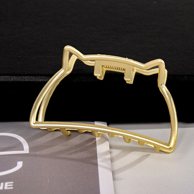 Agrafe punk cu gheare de păr din metal auriu mat, pentru femei, accesorii pentru păr, la modă, geometrică, cu inimă de fluture, crab pentru accesorii de păr groase