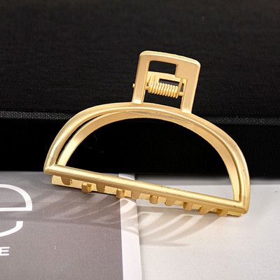 Agrafe punk cu gheare de păr din metal auriu mat, pentru femei, accesorii pentru păr, la modă, geometrică, cu inimă de fluture, crab pentru accesorii de păr groase