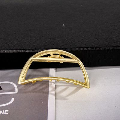 Agrafe punk cu gheare de păr din metal auriu mat, pentru femei, accesorii pentru păr, la modă, geometrică, cu inimă de fluture, crab pentru accesorii de păr groase