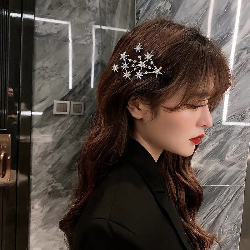 Agrafă de păr mare de lux pentru femei Accesorii de păr la modă Bijuterii cu strass, stea, copac, aur argintiu, agrafe de păr nuntă 2020 nou
