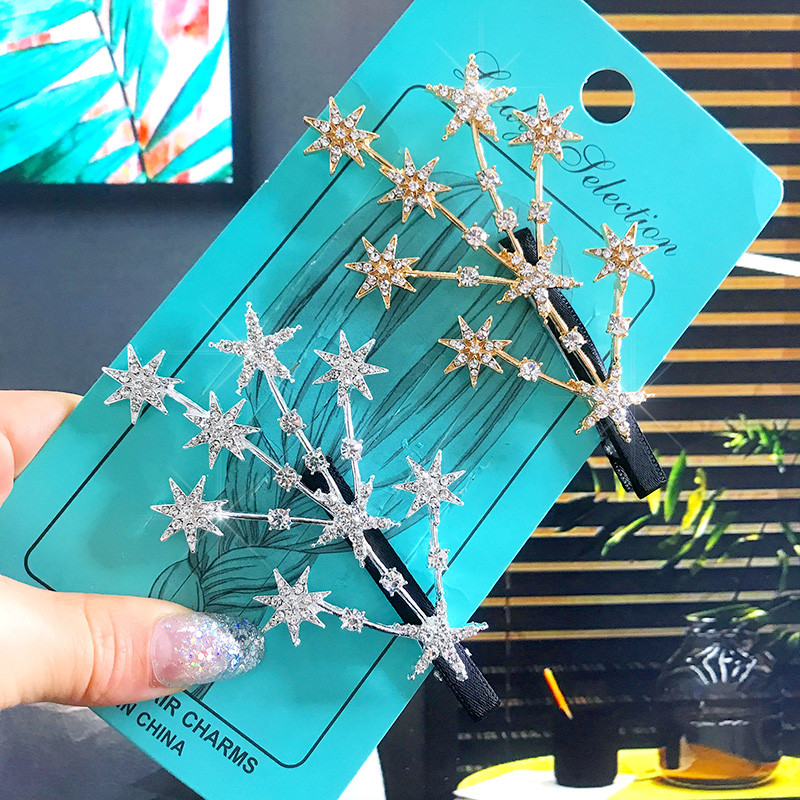 Agrafă de păr mare de lux pentru femei Accesorii de păr la modă Bijuterii cu strass, stea, copac, aur argintiu, agrafe de păr nuntă 2020 nou