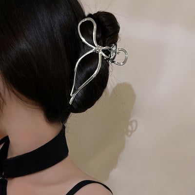 Oversize Crystal Gold Silver Metal Crab Hajcsattok Gyöngy haj Kiegészítők Női Trend Geometric Cross Hair Claw Clamp 2022
