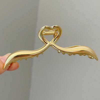 Oversize Crystal Gold Silver Metal Crab Hajcsattok Gyöngy haj Kiegészítők Női Trend Geometric Cross Hair Claw Clamp 2022