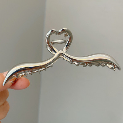 Oversize Crystal Gold Silver Metal Crab Hajcsattok Gyöngy haj Kiegészítők Női Trend Geometric Cross Hair Claw Clamp 2022