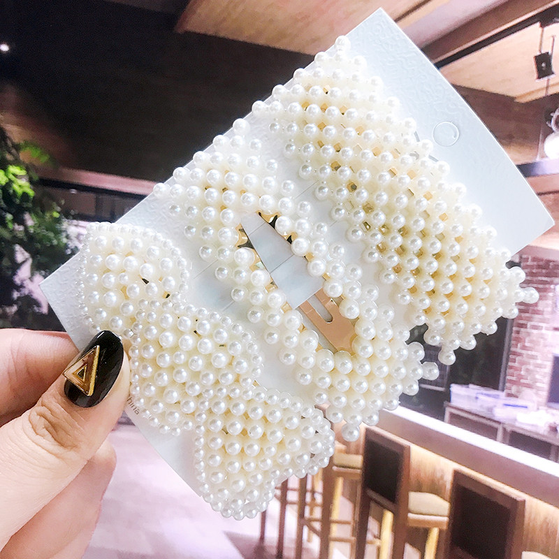 3 buc/set de perle din plastic Barette agrafă de păr pentru femei Accesorii de păr la modă coreeană geometrică agrafă de păr pentru femei Oranments