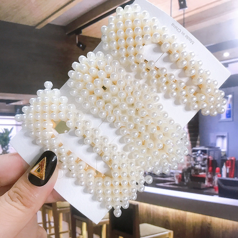 3 buc/set de perle din plastic Barette agrafă de păr pentru femei Accesorii de păr la modă coreeană geometrică agrafă de păr pentru femei Oranments