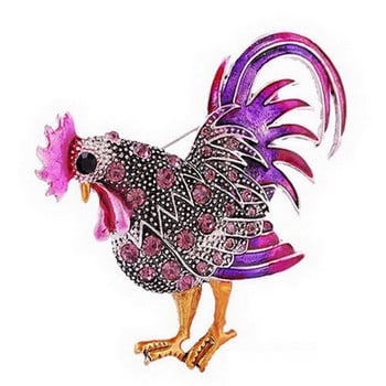 Rinhoo Trendy Animal Big Rooster καρφίτσα για γυναίκες Βάτραχος χελώνα σαλιγκάρια καρφίτσα στρας κοσμήματα παλτό αξεσουάρ Δώρο