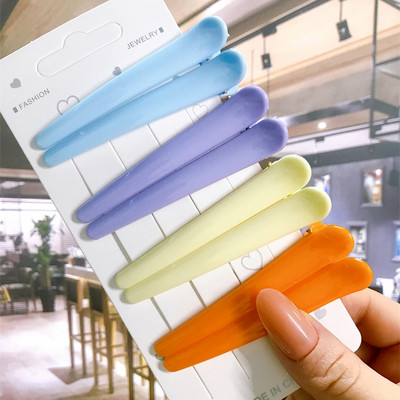 8 buc/set Accesorii de păr Agrafe de păr pentru coafare de salon de bază pentru femei, din plastic anti-alunecare, cleme de păr multicolore, comerț cu ridicata 2021