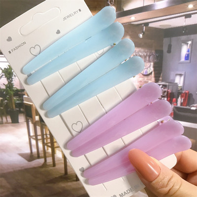 8 buc/set Accesorii de păr Agrafe de păr pentru coafare de salon de bază pentru femei, din plastic anti-alunecare, cleme de păr multicolore, comerț cu ridicata 2021