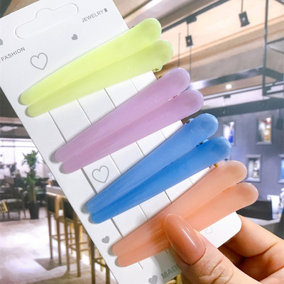 8 buc/set Accesorii de păr Agrafe de păr pentru coafare de salon de bază pentru femei, din plastic anti-alunecare, cleme de păr multicolore, comerț cu ridicata 2021