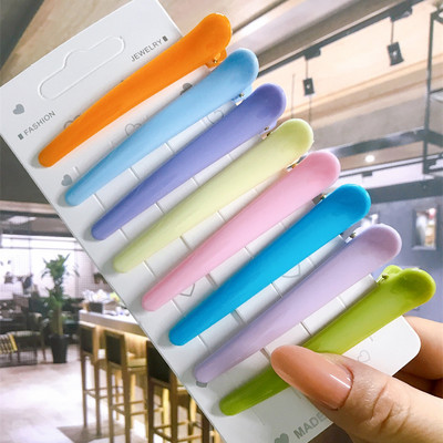 8 buc/set Accesorii de păr Agrafe de păr pentru coafare de salon de bază pentru femei, din plastic anti-alunecare, cleme de păr multicolore, comerț cu ridicata 2021