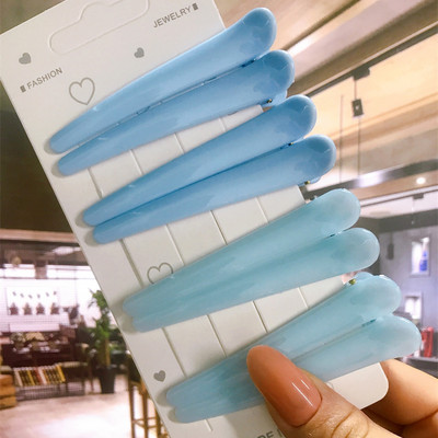 8 buc/set Accesorii de păr Agrafe de păr pentru coafare de salon de bază pentru femei, din plastic anti-alunecare, cleme de păr multicolore, comerț cu ridicata 2021