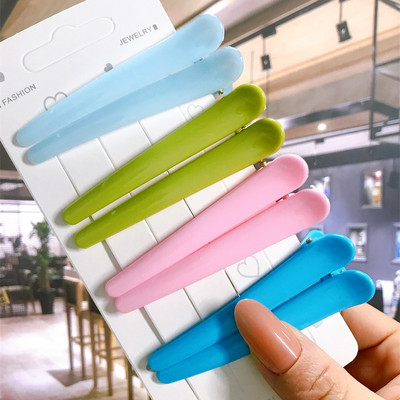 8 buc/set Accesorii de păr Agrafe de păr pentru coafare de salon de bază pentru femei, din plastic anti-alunecare, cleme de păr multicolore, comerț cu ridicata 2021