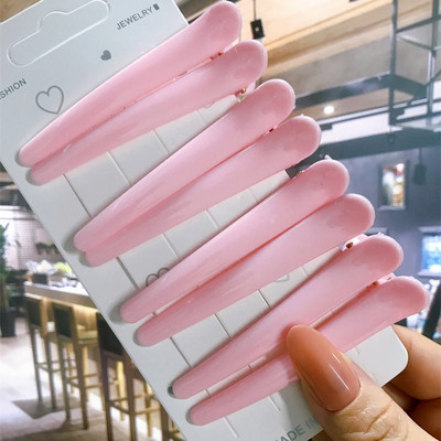 8 buc/set Accesorii de păr Agrafe de păr pentru coafare de salon de bază pentru femei, din plastic anti-alunecare, cleme de păr multicolore, comerț cu ridicata 2021