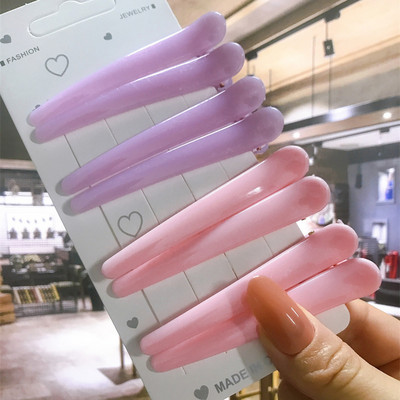 8 buc/set Accesorii de păr Agrafe de păr pentru coafare de salon de bază pentru femei, din plastic anti-alunecare, cleme de păr multicolore, comerț cu ridicata 2021