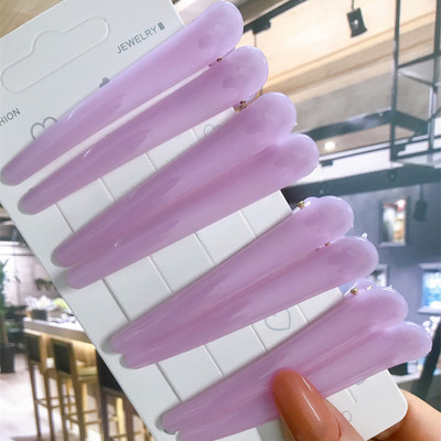 8 buc/set Accesorii de păr Agrafe de păr pentru coafare de salon de bază pentru femei, din plastic anti-alunecare, cleme de păr multicolore, comerț cu ridicata 2021