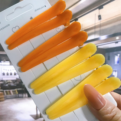 8 buc/set Accesorii de păr Agrafe de păr pentru coafare de salon de bază pentru femei, din plastic anti-alunecare, cleme de păr multicolore, comerț cu ridicata 2021