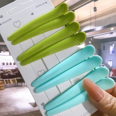 8 buc/set Accesorii de păr Agrafe de păr pentru coafare de salon de bază pentru femei, din plastic anti-alunecare, cleme de păr multicolore, comerț cu ridicata 2021