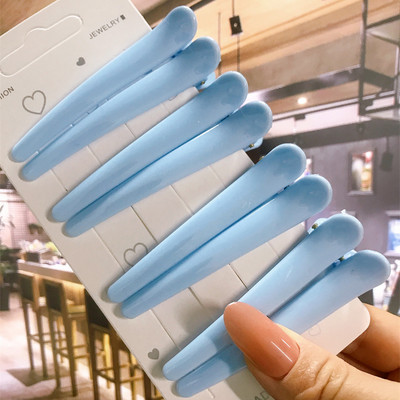 8 buc/set Accesorii de păr Agrafe de păr pentru coafare de salon de bază pentru femei, din plastic anti-alunecare, cleme de păr multicolore, comerț cu ridicata 2021