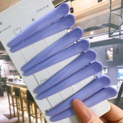 8 buc/set Accesorii de păr Agrafe de păr pentru coafare de salon de bază pentru femei, din plastic anti-alunecare, cleme de păr multicolore, comerț cu ridicata 2021