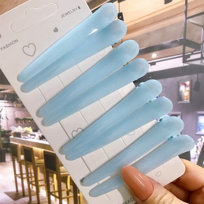 8 buc/set Accesorii de păr Agrafe de păr pentru coafare de salon de bază pentru femei, din plastic anti-alunecare, cleme de păr multicolore, comerț cu ridicata 2021