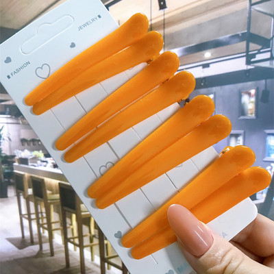 8 buc/set Accesorii de păr Agrafe de păr pentru coafare de salon de bază pentru femei, din plastic anti-alunecare, cleme de păr multicolore, comerț cu ridicata 2021