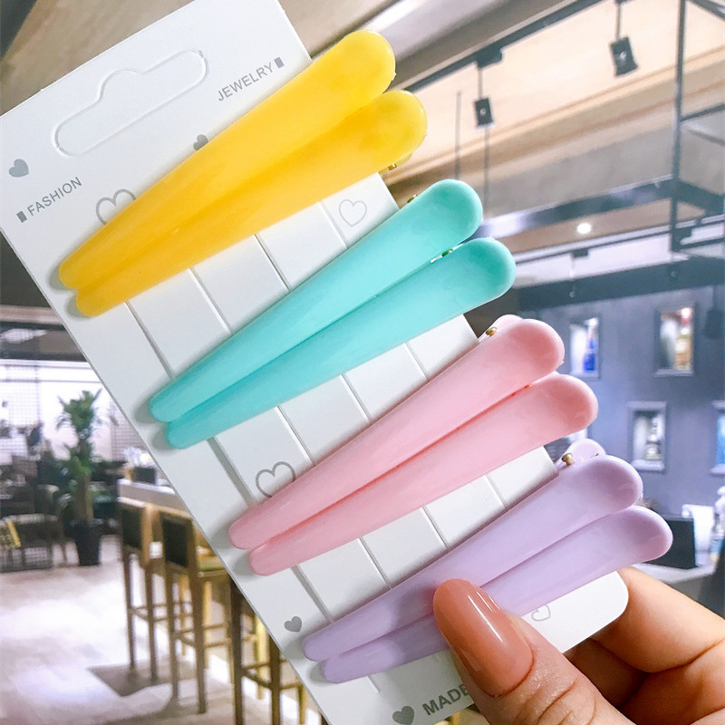 8 buc/set Accesorii de păr Agrafe de păr pentru coafare de salon de bază pentru femei, din plastic anti-alunecare, cleme de păr multicolore, comerț cu ridicata 2021