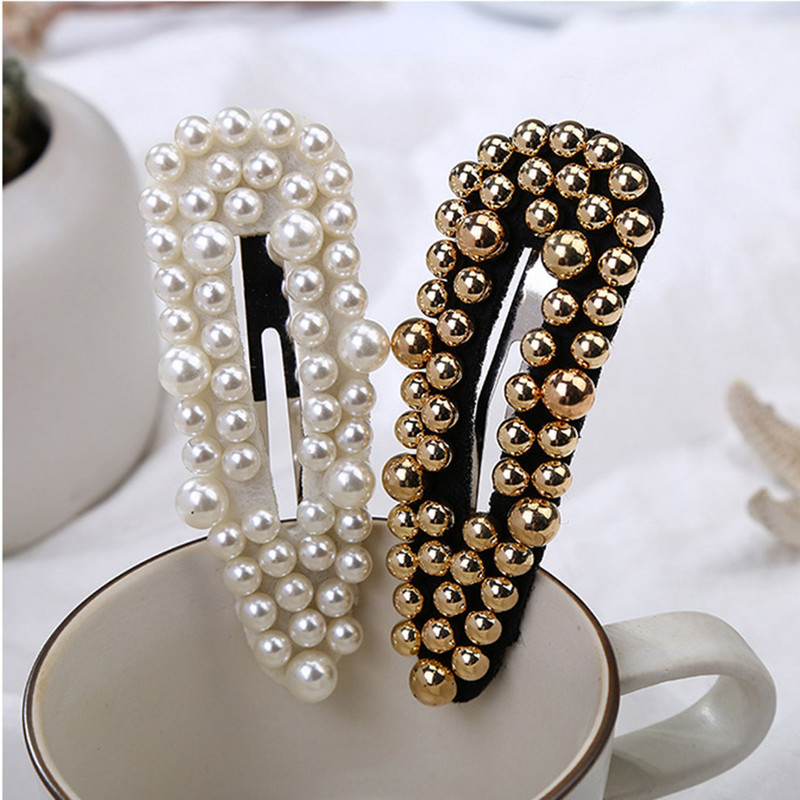 Barete la modă pentru femei Bijuterii lucrate manual Perle simulate Mărgele cleme coreene Ace accesorii de nuntă Cadouri pentru femei