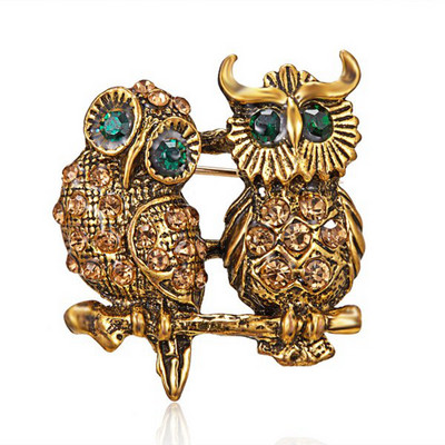 La modă email emailat papagal cioara bufniță broșe pasăre ace femei moda ramură animale drăguț ace costume rochie pălărie eșarfă copii bijuterii casual