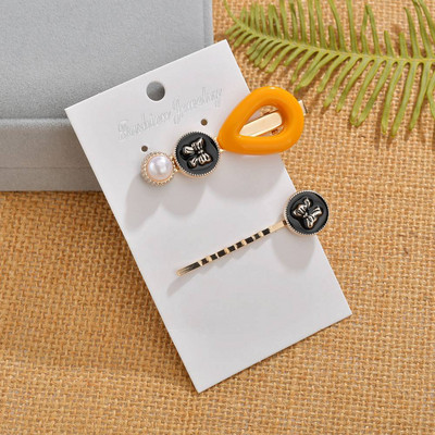 Picătură mare de apă Agrafă de păr pentru femei Bijuterii vintage Rășină Perla simulată Accesorii pentru păr Fluture negru Ace de aur Accesorii pentru cap 2019