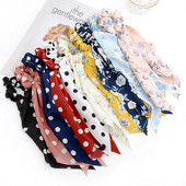 12 stilova duge marame za kosu, elastične užad, vezivanje, točkice, cvjetni print, gumica, ženski dodaci za kosu, boemske trake za glavu, veleprodaja 2020.