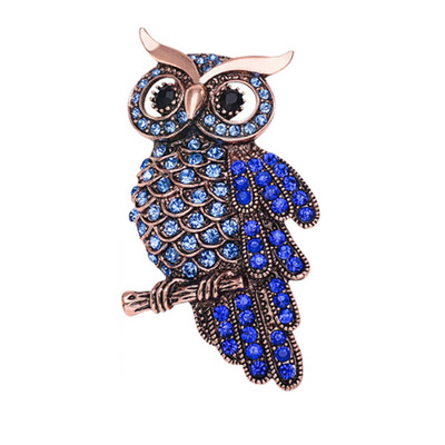 Vintage γυναικεία ανδρική κουκουβάγια πασχαλίτσα γάτα κράμα ψευδαργύρου μοντέρνα απομίμηση στρας Ζώο καρφίτσα χριστουγεννιάτικα αξεσουάρ