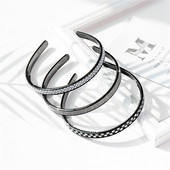 Bentițe de păr pentru femei, pieptene din plastic negru, bentițe pentru fete, strasuri pavate, ciupituri de modă pentru accesorii de păr, cerc pentru cap sport