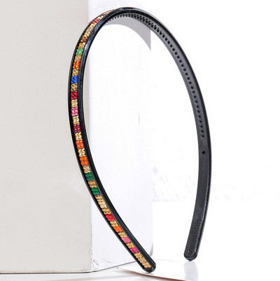 Bentițe de păr pentru femei, pieptene din plastic negru, bentițe pentru fete, strasuri pavate, ciupituri de modă pentru accesorii de păr, cerc pentru cap sport