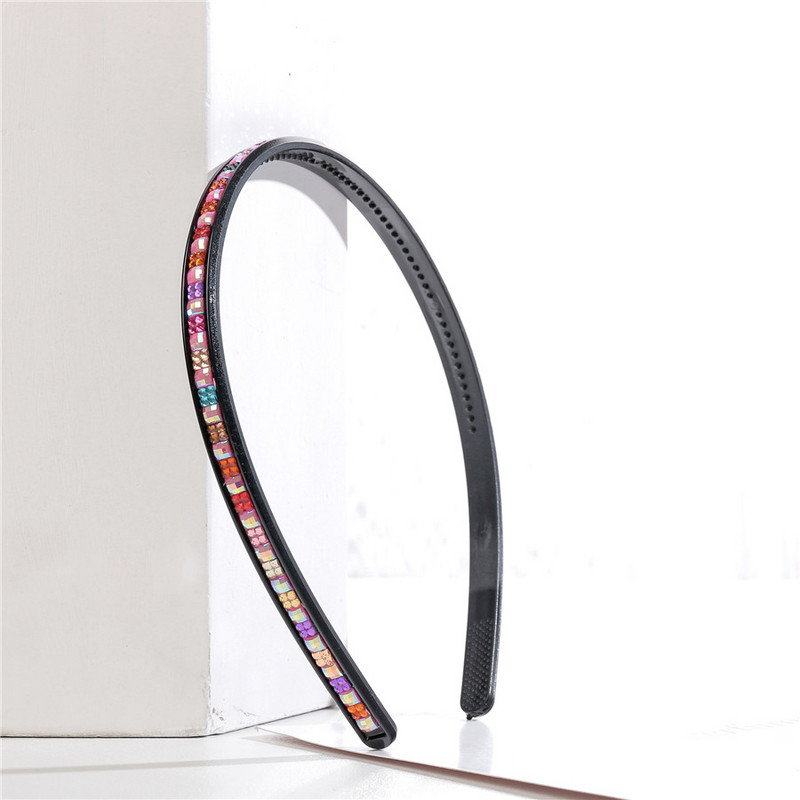 Bentițe de păr pentru femei, pieptene din plastic negru, bentițe pentru fete, strasuri pavate, ciupituri de modă pentru accesorii de păr, cerc pentru cap sport