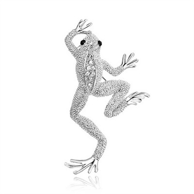 12 stiluri de broșă vintage de cristal verde broască pentru femei, broșă de modă cu strasuri cu animale, accesorii de bijuterii de petrecere pentru doamne