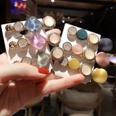 Candy Akril Barrettes Clip Hajtűk Kiegészítők Női Elegáns Japán Geometrikus Kerek Kis Hajfogók Aranyos Fejfedők Hajtűk Ajándék