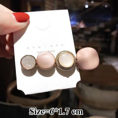 Candy Akril Barrettes Clip Hajtűk Kiegészítők Női Elegáns Japán Geometrikus Kerek Kis Hajfogók Aranyos Fejfedők Hajtűk Ajándék