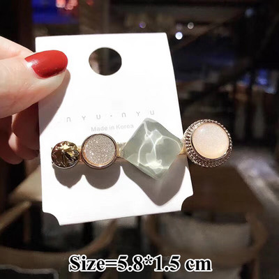 Candy Akril Barrettes Clip Hajtűk Kiegészítők Női Elegáns Japán Geometrikus Kerek Kis Hajfogók Aranyos Fejfedők Hajtűk Ajándék