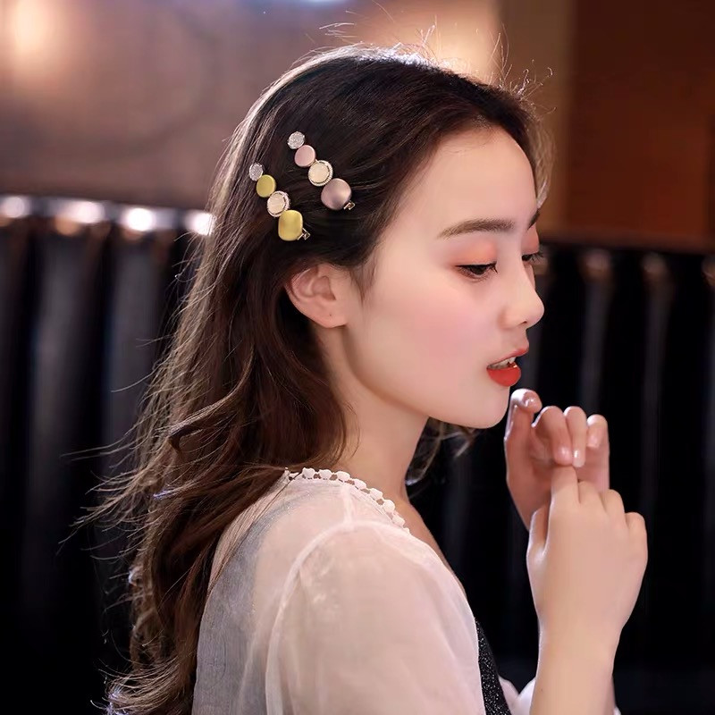 Candy Akril Barrettes Clip Hajtűk Kiegészítők Női Elegáns Japán Geometrikus Kerek Kis Hajfogók Aranyos Fejfedők Hajtűk Ajándék