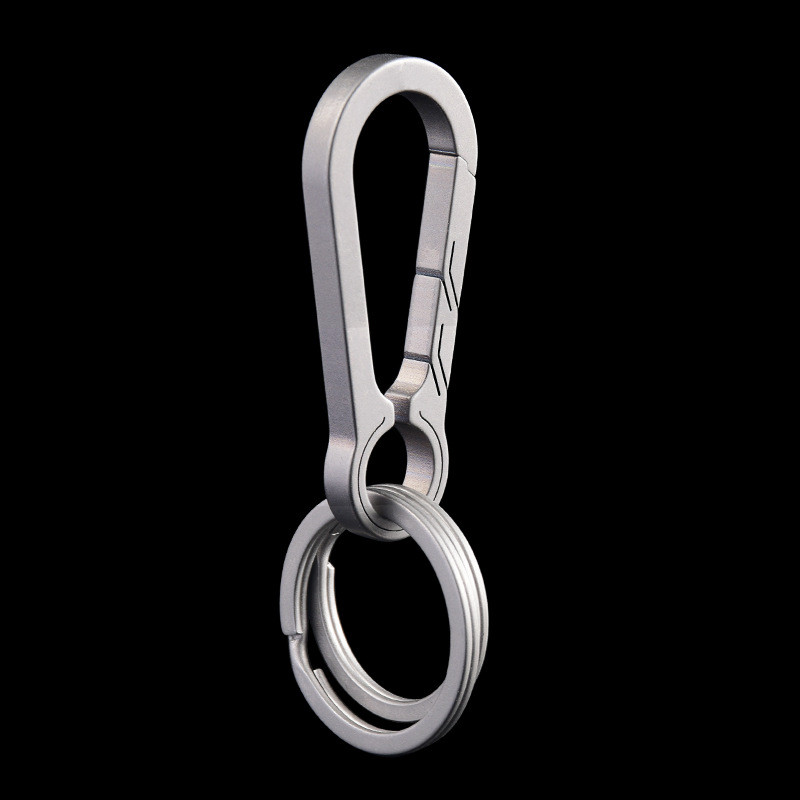 Titaanist karabiinist võtmeklamber EDC võtmehoidja aas konks Titaanist auto võtmehoidja loov korgitseriga võtmehoidja ripatsiga kingitus mehele