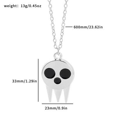 Anime Soul Eater Colier Death the Kid Pandantiv Costume Cosplay Accesorii Accesorii pentru femei Lanț de gât Bijuterii de petrecere